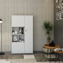 Ver imagem 1 de Armário Alto com Nicho e 3 Portas 161,5cm x 90cm x 42cm Branco