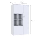 Ver imagem 4 de Armário Alto com Nicho e 3 Portas 161,5cm x 90cm x 42cm Branco