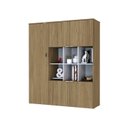 Ver imagem 5 de Armário Alto com Nichos e 5 Portas 161,5cm x 135cm x 42cm Branco/Vermont Oak