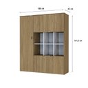 Ver imagem 4 de Armário Alto com Nichos e 5 Portas 161,5cm x 135cm x 42cm Branco/Vermont Oak