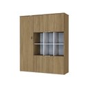 Ver imagem 3 de Armário Alto com Nichos e 5 Portas 161,5cm x 135cm x 42cm Branco/Vermont Oak
