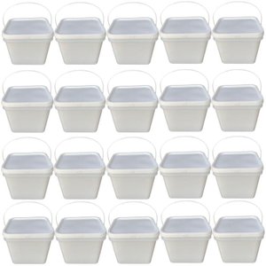 Balde Retang 3.6l Tampa Lacre P Cozinha Industrial-20pç