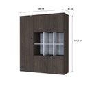 Ver imagem 4 de Armário Alto com Nichos e 5 Portas 161,5cm x 135cm x 42cm Branco/Terracota