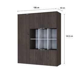 Armário Alto com Nichos e 5 Portas 161,5cm X 135cm X 42cm - 4