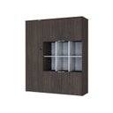 Ver imagem 3 de Armário Alto com Nichos e 5 Portas 161,5cm x 135cm x 42cm Branco/Terracota