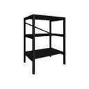 Ver imagem 2 de Multiuso Slim Industrial Aço Prateleiras MDF Ideal para Bebedouro Preto