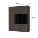Ver imagem 4 de Armário Alto com Nichos e 5 Portas 161,5cm x 135cm x 42cm Marrom/Terracota/Preto