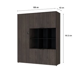 Armário Alto com Nichos e 5 Portas 161,5cm X 135cm X 42cm - 4