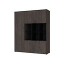 Ver imagem 3 de Armário Alto com Nichos e 5 Portas 161,5cm x 135cm x 42cm Marrom/Terracota/Preto