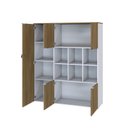 Ver imagem 2 de Armário Alto com Nichos e 5 Portas 161,5cm x 135cm x 42cm Branco/Vermont Oak