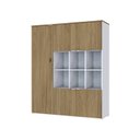 Ver imagem 3 de Armário Alto com Nichos e 5 Portas 161,5cm x 135cm x 42cm Branco/Vermont Oak