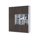 Ver imagem 5 de Armário Alto com Nichos e 5 Portas 161,5cm x 135cm x 42cm Branco/Terracota
