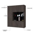 Ver imagem 6 de Armário Alto com Nichos e 5 Portas 161,5cm x 135cm x 42cm Preto/Terracota