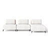 Sofá Dream Box Chaise 2,40m em Boucle Alaska Natural e Corino Durango Terracota - Home Mobily - 3