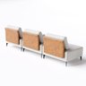 Sofá Dream Box Chaise 2,40m em Boucle Alaska Natural e Corino Durango Terracota - Home Mobily - 5