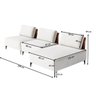 Sofá Dream Box Chaise 2,40m em Boucle Alaska Natural e Corino Durango Terracota - Home Mobily - 4