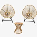 Ver imagem 1 de Kit 2 Cadeiras Acapulco + Mesa Ampulheta(bananeira)