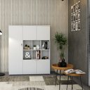 Ver imagem 1 de Armário Alto com Nichos e 5 Portas 161,5cm X 135cm X 42cm