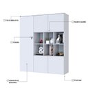 Ver imagem 6 de Armário Alto com Nichos e 5 Portas 161,5cm x 135cm x 42cm Branco