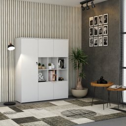 Armário Alto com Nichos e 5 Portas 161,5cm X 135cm X 42cm - 7