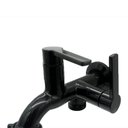 Ver imagem 7 de Torneira Pia Cozinha Jardim Tanque Máquina 2 Saídas Abs 1/4v Preto