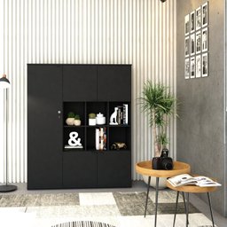 Armário Alto com Nichos e 5 Portas 161,5cm X 135cm X 42cm - 1