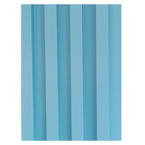 Painel Ripado Eco Placa 290 X 16 X 2,5 Cm Wpc Azul Bebê