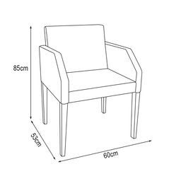 Kit 8 Poltronas Costura Capitonê Sala Espera Escritório - Preto - 4