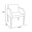 Ver imagem 4 de Kit 8 Poltronas Costura Capitonê Sala Espera Escritório - Preto