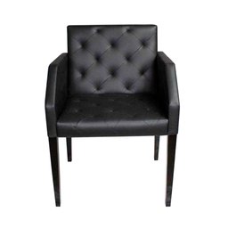 Kit 8 Poltronas Costura Capitonê Sala Espera Escritório - Preto - 3