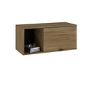 Ver imagem 5 de Armário Aéreo com Nicho e Porta Basculante 35cm x 80cm x 35cm Marrom/Vermont Oak _ Preto