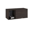 Ver imagem 5 de Armário Aéreo com Nicho e Porta Basculante 35cm x 80cm x 35cm Marrom/Terracota _ Branco