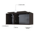 Ver imagem 6 de Armário Aéreo com Nicho e Porta Basculante 35cm x 80cm x 35cm Marrom/Terracota _ Branco