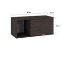 Ver imagem 4 de Armário Aéreo com Nicho e Porta Basculante 35cm x 80cm x 35cm Marrom/Terracota _ Branco