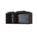 Ver imagem 2 de Armário Aéreo com Nicho e Porta Basculante 35cm x 80cm x 35cm Marrom/Terracota _ Branco