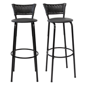 Kit 2 Cadeiras Alta 80cm para Balcão Ilha Bancada Área Gourmet Bar Piscina Banqueta Itagold