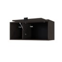 Ver imagem 2 de Armário Aéreo com Nicho e Porta Basculante 35cm x 80cm x 35cm Marrom/Terracota _ Preto