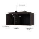 Ver imagem 6 de Armário Aéreo com Nicho e Porta Basculante 35cm x 80cm x 35cm Marrom/Terracota _ Preto
