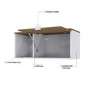 Ver imagem 6 de Armário Aéreo com Nicho e Porta Basculante 35cm x 80cm x 35cm Branco/Branco_Vermont Oak