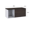 Ver imagem 4 de Armário Aéreo com Nicho e Porta Basculante 35cm x 80cm x 35cm Branco/Branco_Terracota