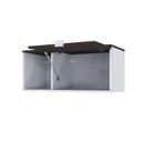 Ver imagem 2 de Armário Aéreo com Nicho e Porta Basculante 35cm x 80cm x 35cm Branco/Branco_Terracota