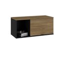Ver imagem 5 de Armário Aéreo com Nicho e Porta Basculante 35cm x 80cm x 35cm Preto/Preto_Vermont Oak
