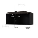 Ver imagem 6 de Armário Aéreo com Nicho e Porta Basculante 35cm x 80cm x 35cm Preto/Preto_Vermont Oak