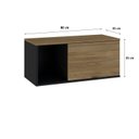 Ver imagem 4 de Armário Aéreo com Nicho e Porta Basculante 35cm x 80cm x 35cm Preto/Preto_Vermont Oak