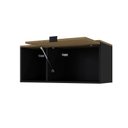 Ver imagem 2 de Armário Aéreo com Nicho e Porta Basculante 35cm x 80cm x 35cm Preto/Preto_Vermont Oak