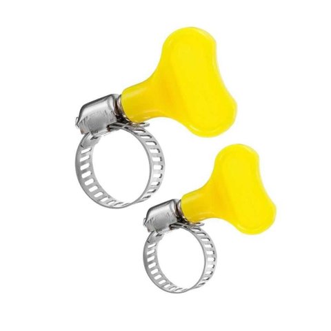 Abracadeira 9mm - 16 x 25mm Aperto Manual Chave Integrada Aço Carbono Zincado Goma