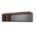Ver imagem 2 de Armário Aéreo com Nicho e Porta Basculante 35x135x35cm Marrom/Vermont_Branco