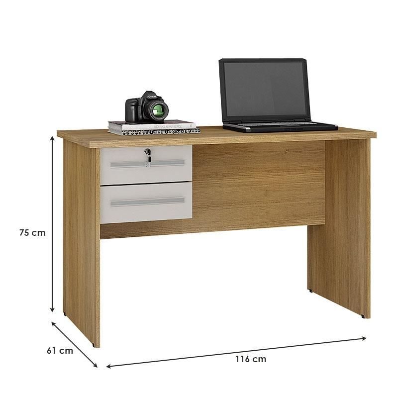 Mesa para Computador Ambiente Byte Cinamomo Off White
