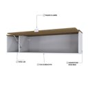 Ver imagem 6 de Armário Aéreo com Nicho e Porta Basculante 35x135x35cm Branco/Branco_Vermont