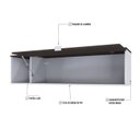 Ver imagem 6 de Armário Aéreo com Nicho e Porta Basculante 35x135x35cm Branco/Branco_Terracota